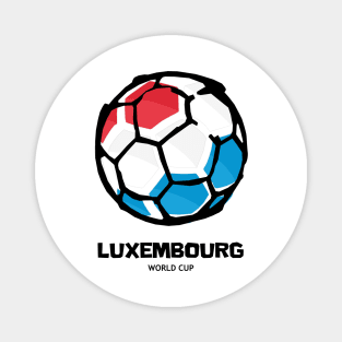 Luxembourg Football Country Flag Magnet